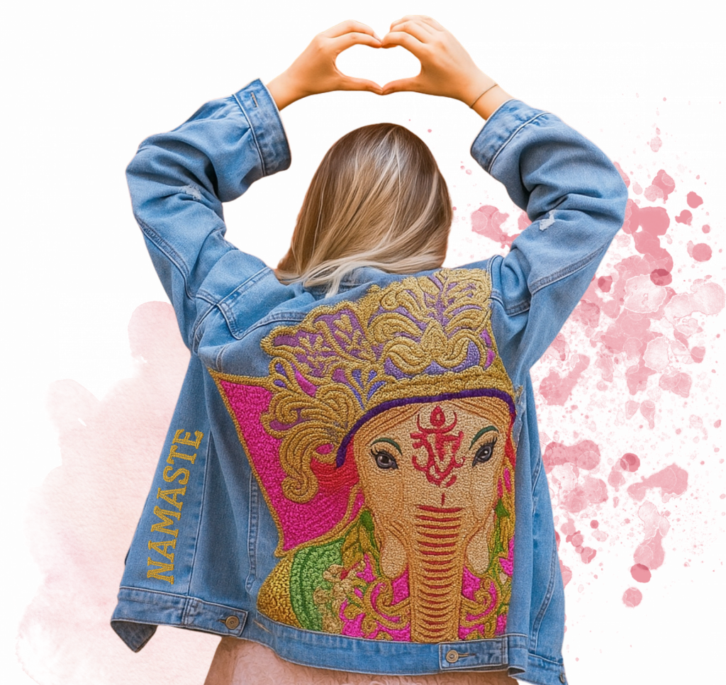 namaste bestickte jacke namaste bestickte jacke